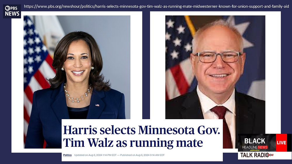 Vice President Harris picks Minnesota Gov. Tim Walz to be her running mate