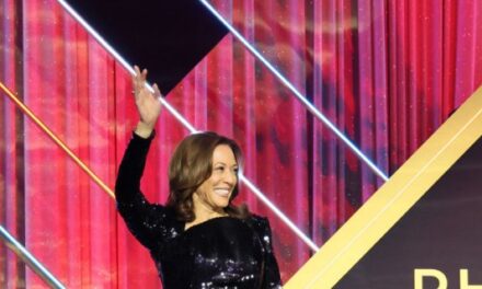 Presidential Nominee Kamala Harris Wears Custom Laquan Smith Gown To CBCF Dinner