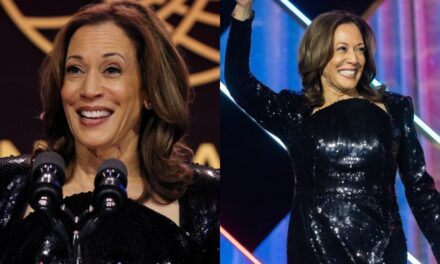 Kamala Harris Sparkles in Custom LaQuan Smith Dress at Congressional Black Caucus Foundation’s Phoenix Awards Dinner