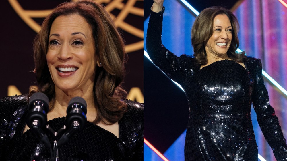 Kamala Harris Sparkles in Custom LaQuan Smith Dress at Congressional Black Caucus Foundation’s Phoenix Awards Dinner