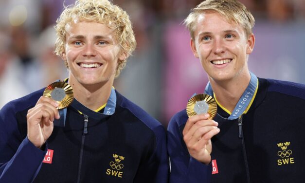 Swedes Ahman, Hellvig win beach volleyball gold