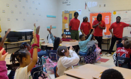 NSBE’s USM chapter shows science experiments to Laurel Magnet School students