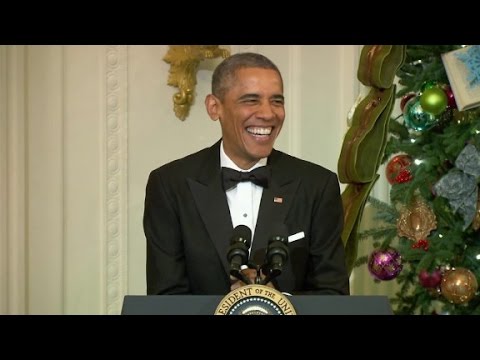 Watch Obama crack himself up