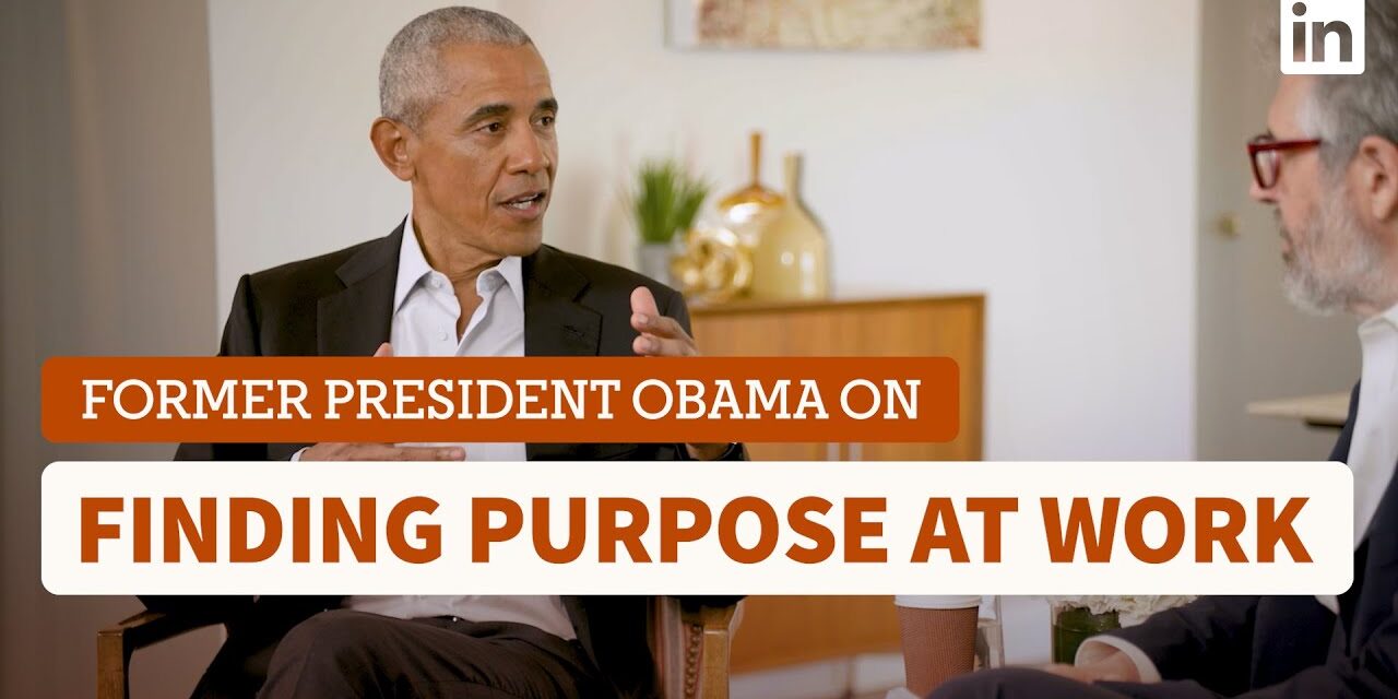 Barack Obama discusses finding joy and purpose at work with Ira Glass