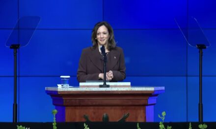 Kamala Harris interrupted by protester during church remarks