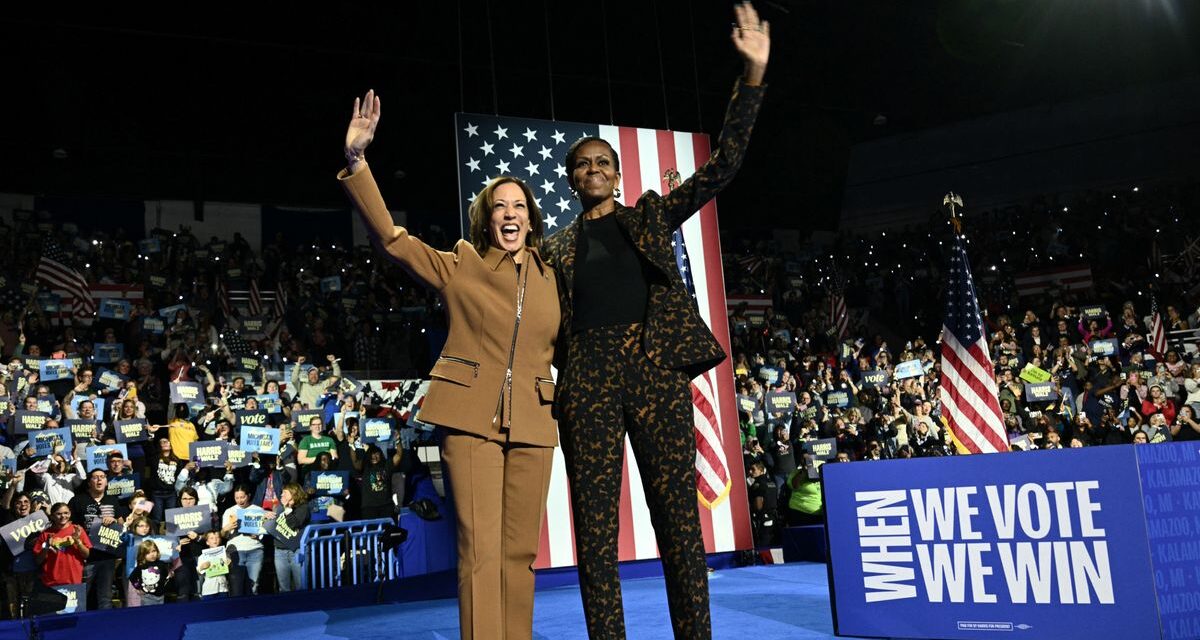 How Michelle Obama’s Suit Subtly Supported Kamala Harris