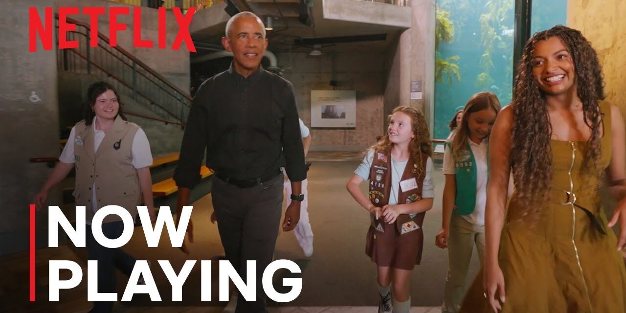 President Barack Obama Surprises Girl Scouts At the Aquarium | Our Oceans | Netflix