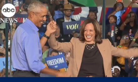 Barack Obama and Kamala Harris campaign together for first time at Georgia rally