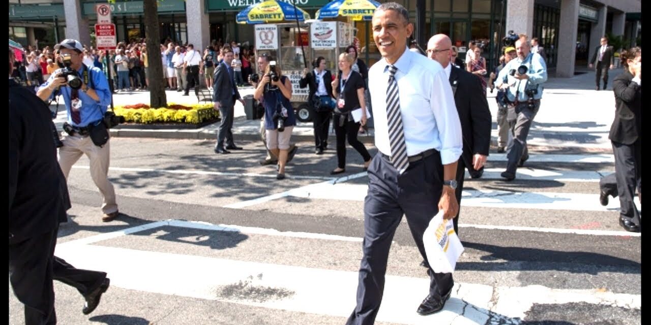 President Obama Walks The Streets Of Washington