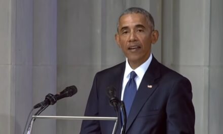 President Barack Obama speaks at John McCain’s funeral