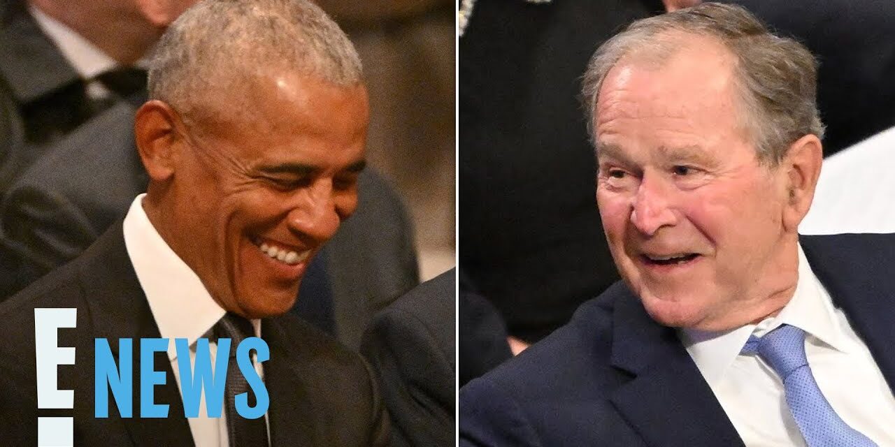 George W. Bush Gives Barack Obama a BELLY TAP in Viral Exchange | E! News
