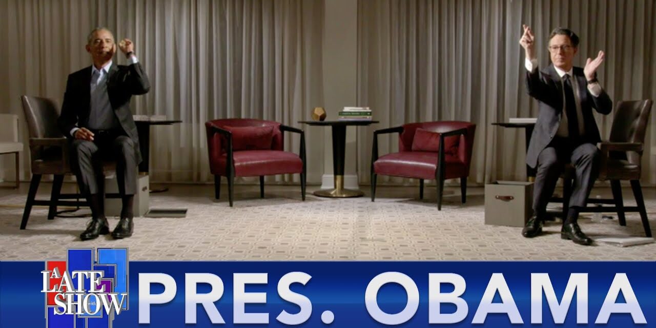 Stephen Challenges President Barack Obama To A Game Of “Wastepaper Basketball”