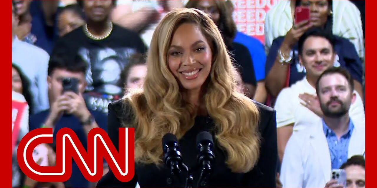 Hear what Beyoncé told voters at a Kamala Harris rally