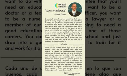 Learn American English with Barack Obama. | Speech: “Discover what It Is”.