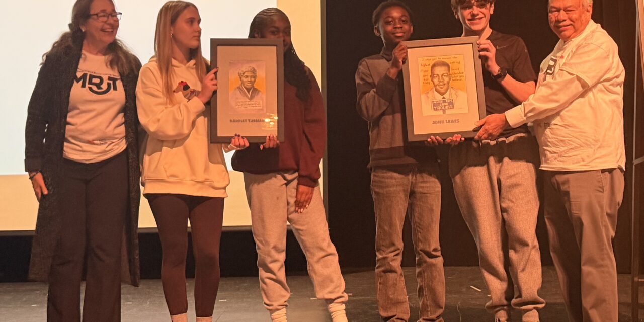 Learning about Black American heroes; MRJT presents portraits at Veterans School